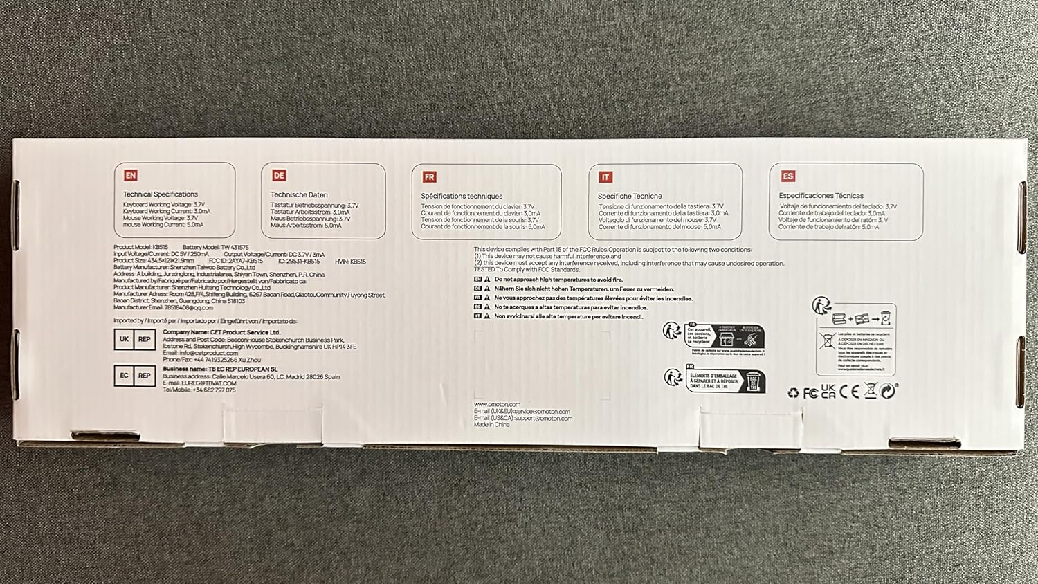 OMOTON Wireless Bluetooth Keyboard Mouse Rechargeable for Ma... - Image 12