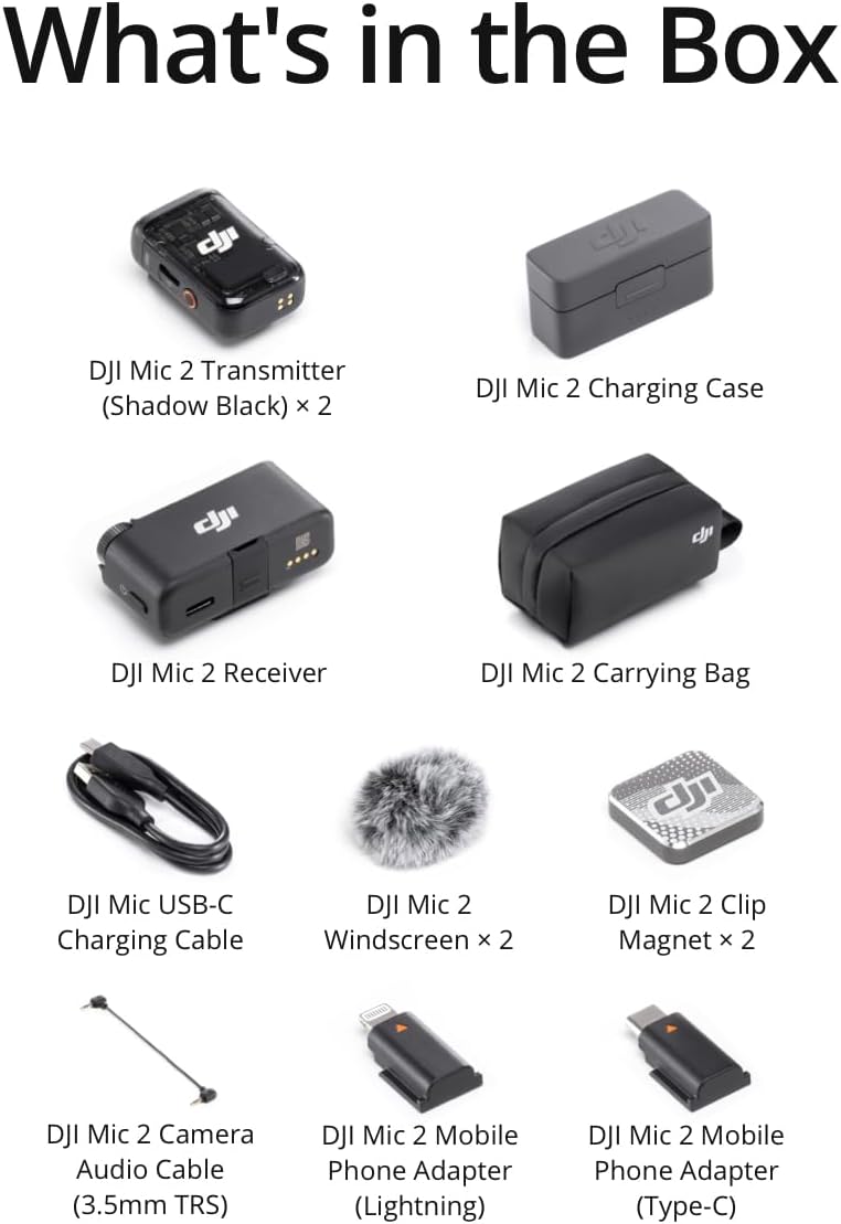 DJI Mic 2 (2 TX + 1 RX + Charging Case), All-in-one Wireless... - Image 8