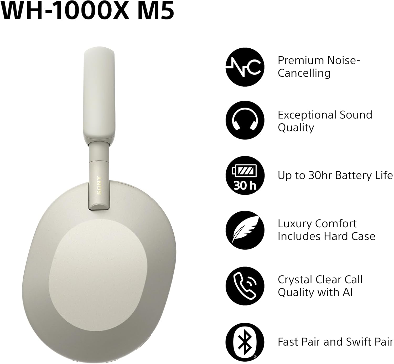 Sony WH-1000XM5 Hard Case Premium Noise Cancelling Wireless ... - Image 3