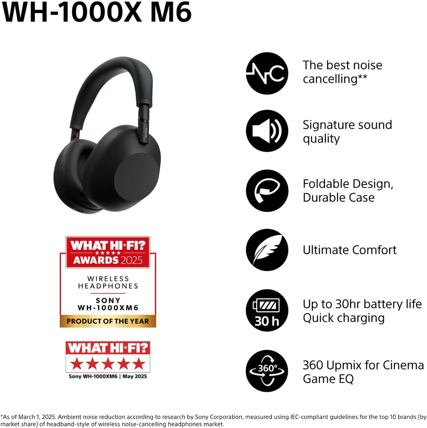 Sony WH-1000XM6 Flagship Noise Cancelling Over-Ear Wireless ... - Image 3