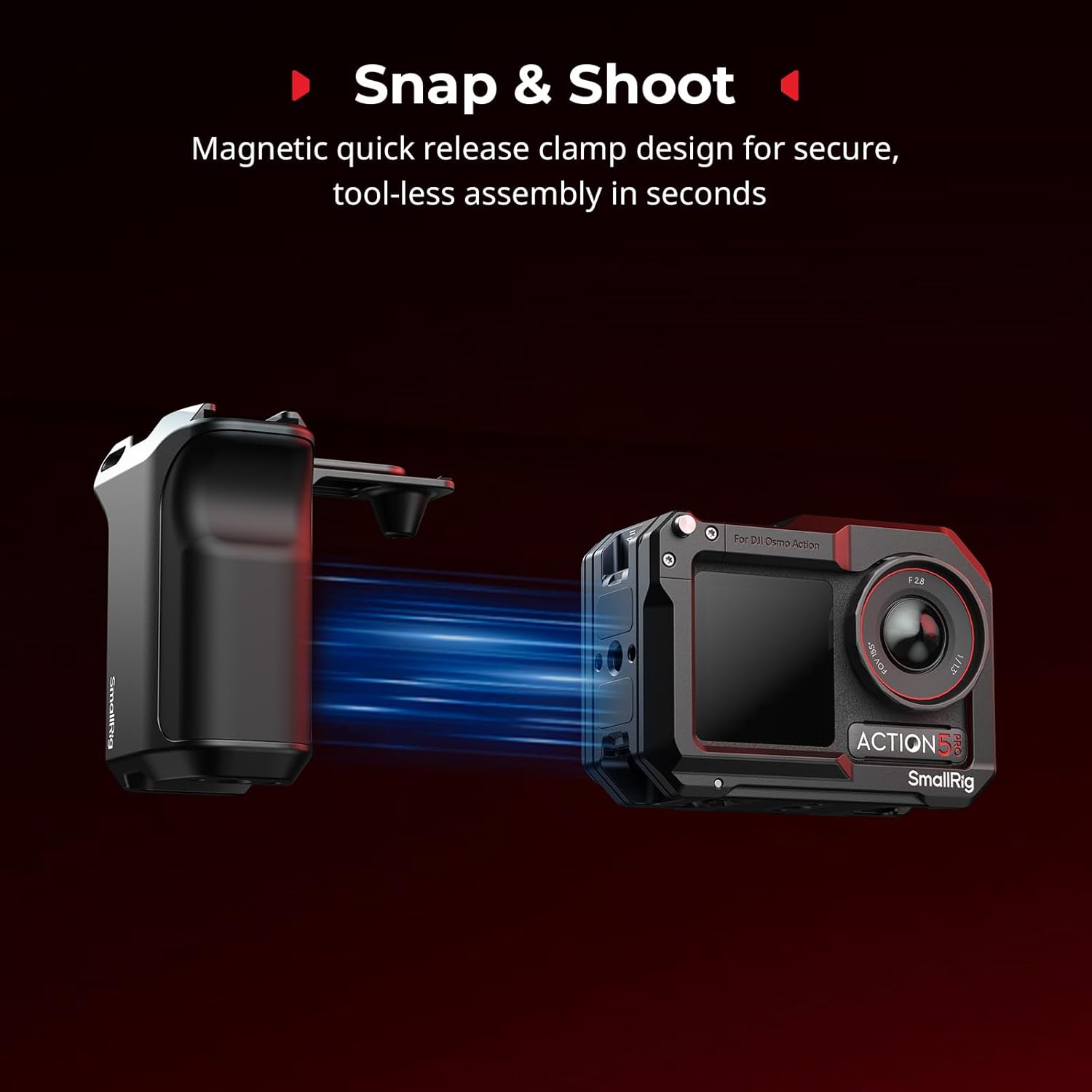 SMALLRIG Handle Grip Kit for DJI Osmo Action 5 Pro/ 4/3 with... - Image 3