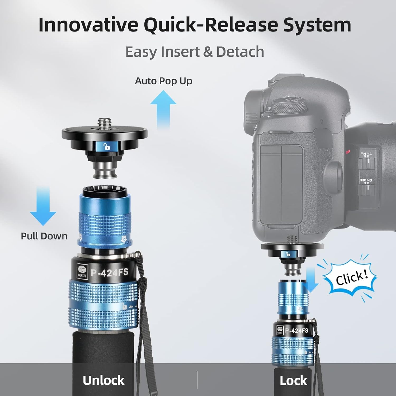 SIRUI P-424FS Camera Monopod for Photography, 160cm Carbon F... - Image 3