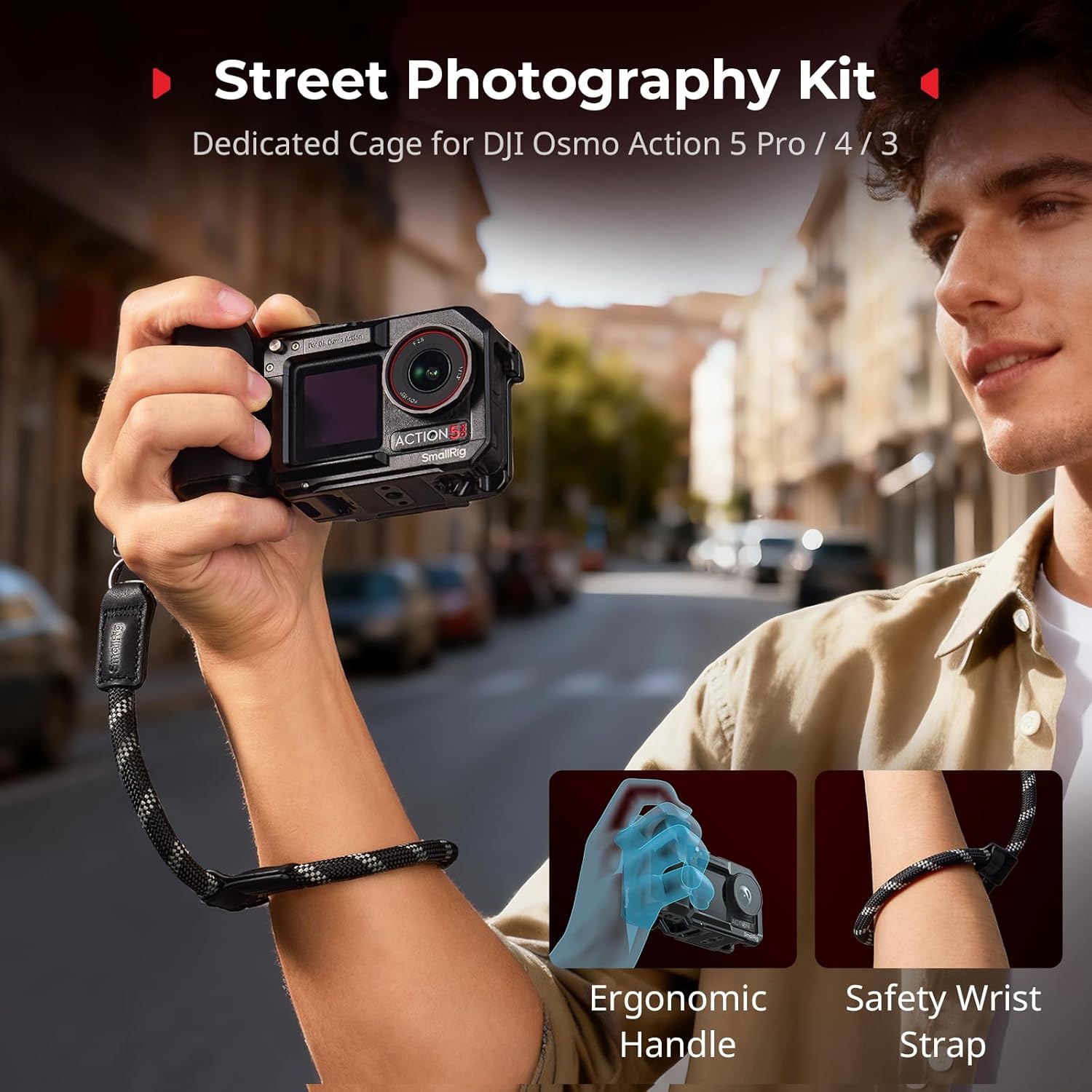 SMALLRIG Handle Grip Kit for DJI Osmo Action 5 Pro/ 4/3 with... - Image 2