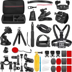 NEEWER 50 in 1 Action Camera Accessory Kit Compatible with G…