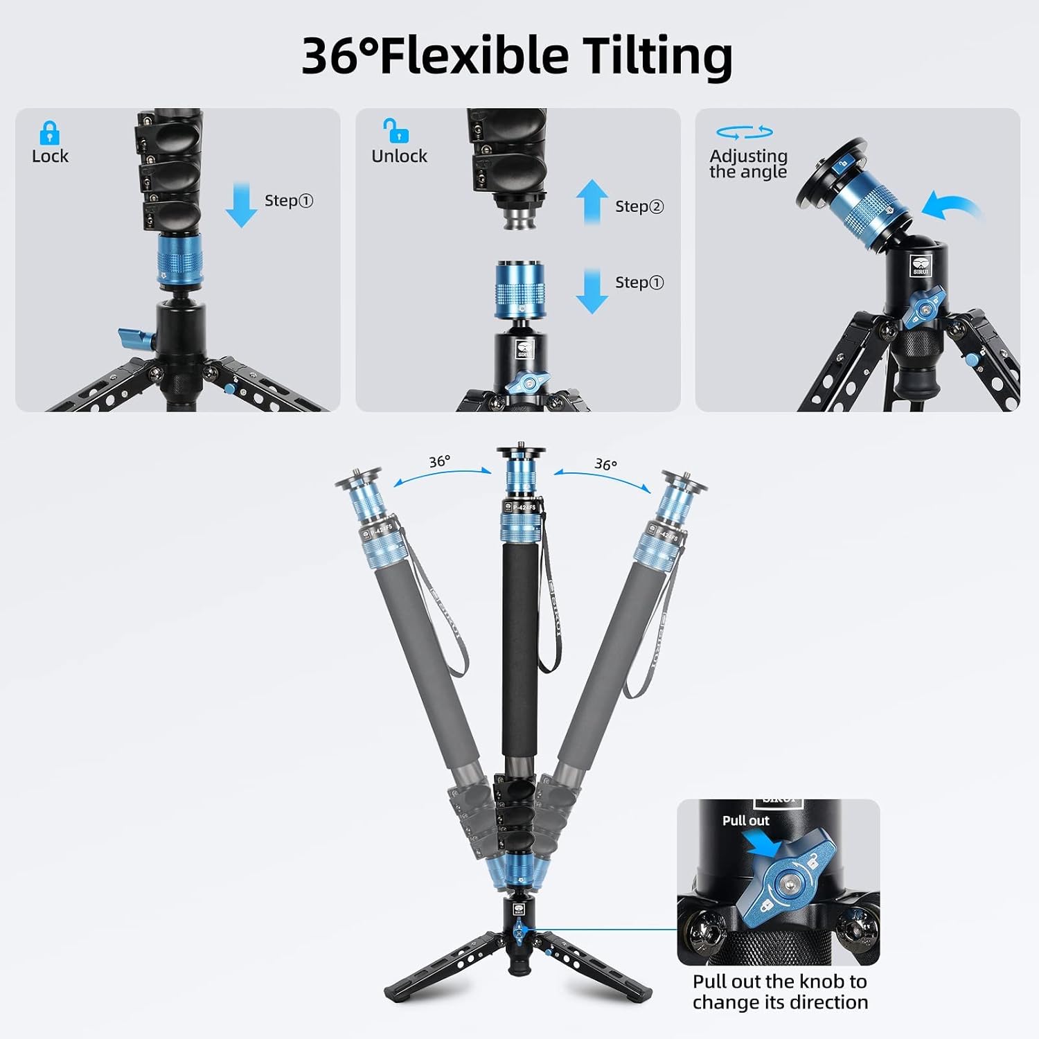 SIRUI P-424FS Camera Monopod for Photography, 160cm Carbon F... - Image 7