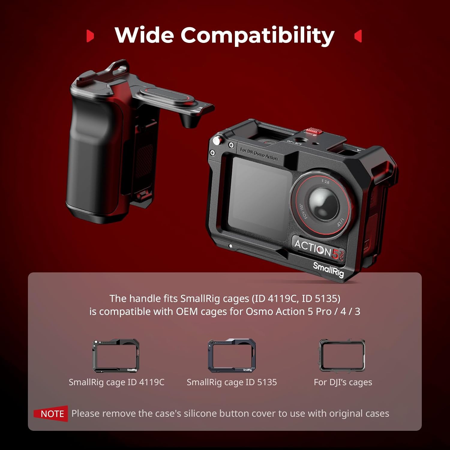 SMALLRIG Handle Grip Kit for DJI Osmo Action 5 Pro/ 4/3 with... - Image 6