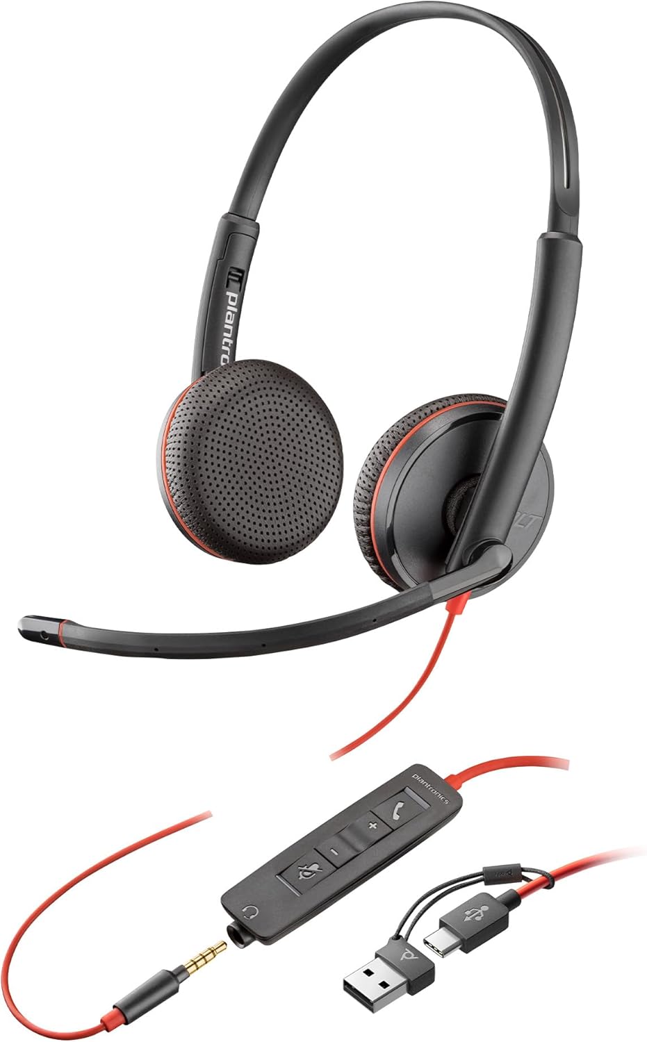 Poly Blackwire 3225 Wired Headset - Noise-Canceling Mic – St... - Image 2