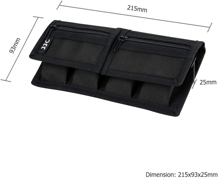 JJC Nylon Battery Pouch Camera Battery Case (4 Pocket) SD Me... - Image 4