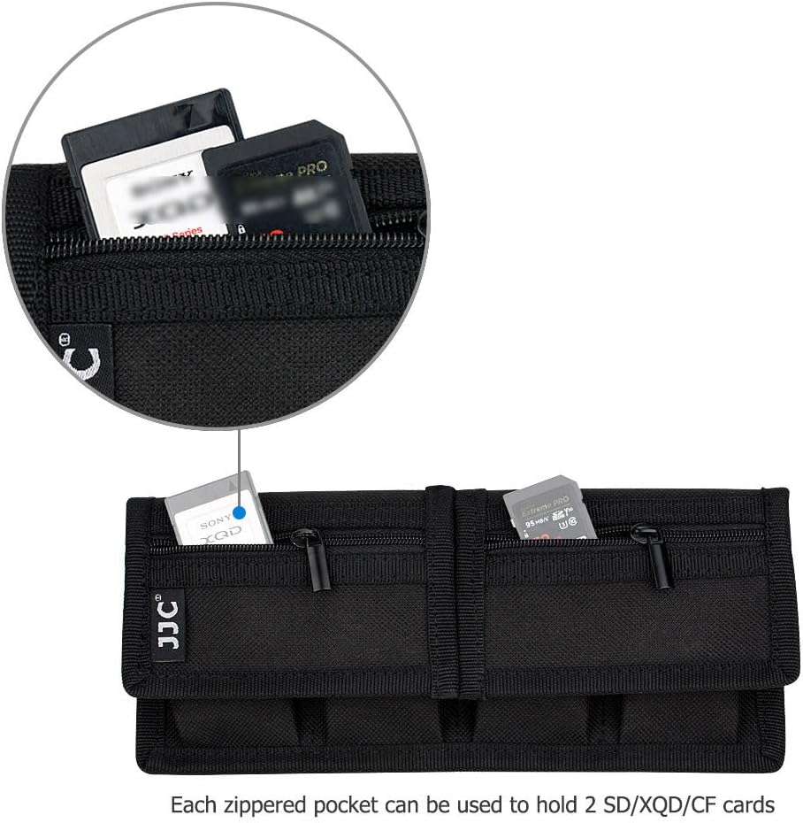 JJC Nylon Battery Pouch Camera Battery Case (4 Pocket) SD Me... - Image 3
