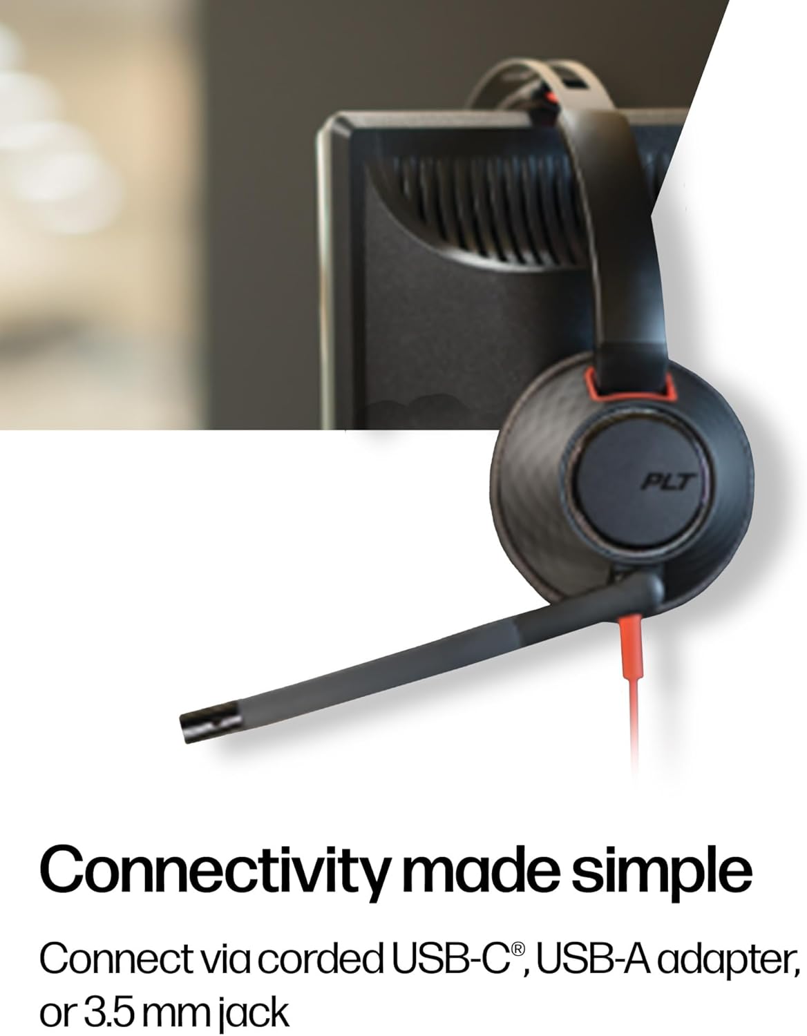 Poly Blackwire 5220 Wired Headset - Flexible Noise-Canceling... - Image 6