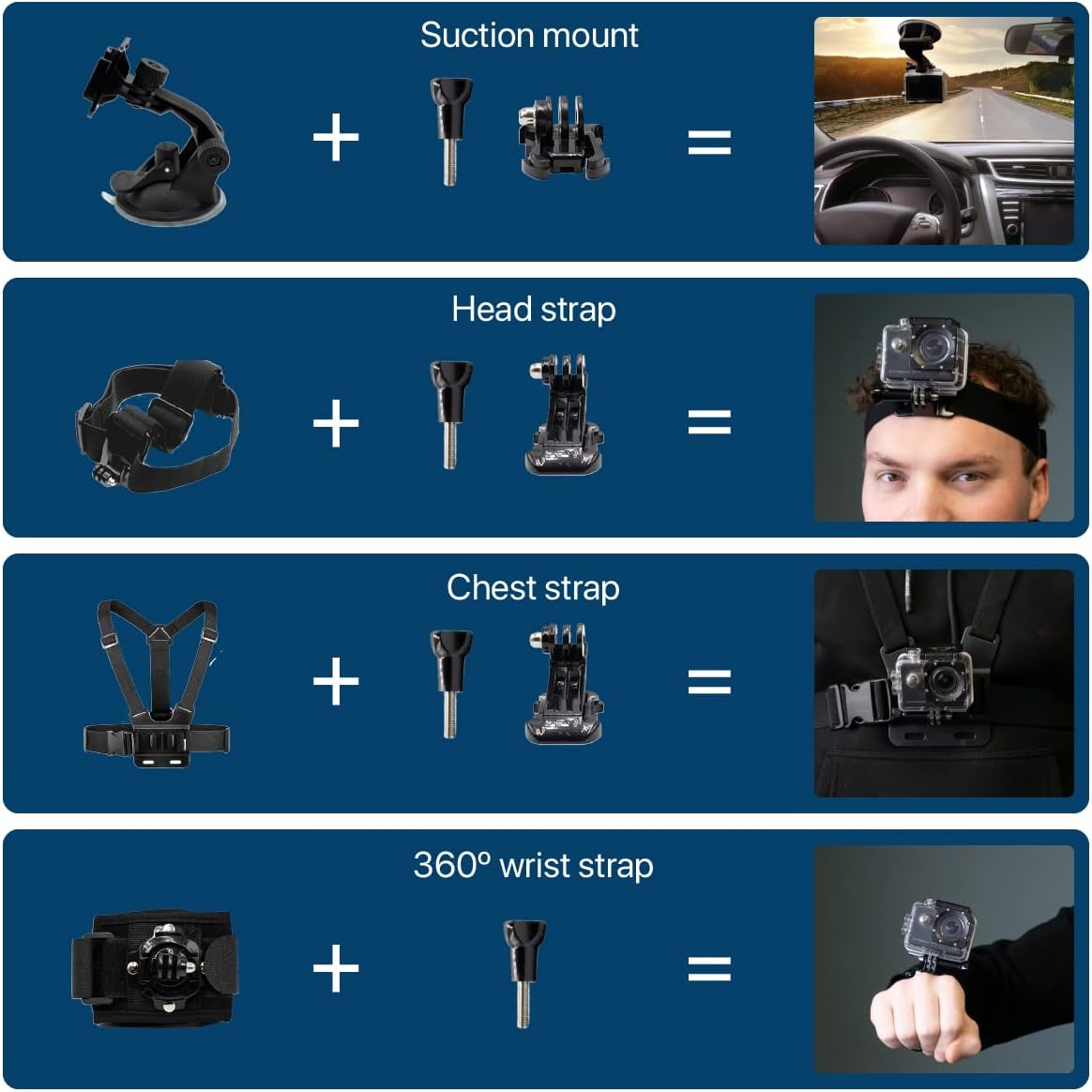 MMOBIEL 50-in-1 Action Camera Accessory Kit Compatible with ... - Image 3