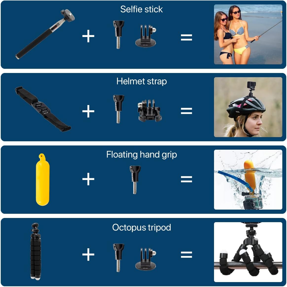 MMOBIEL 50-in-1 Action Camera Accessory Kit Compatible with ... - Image 4