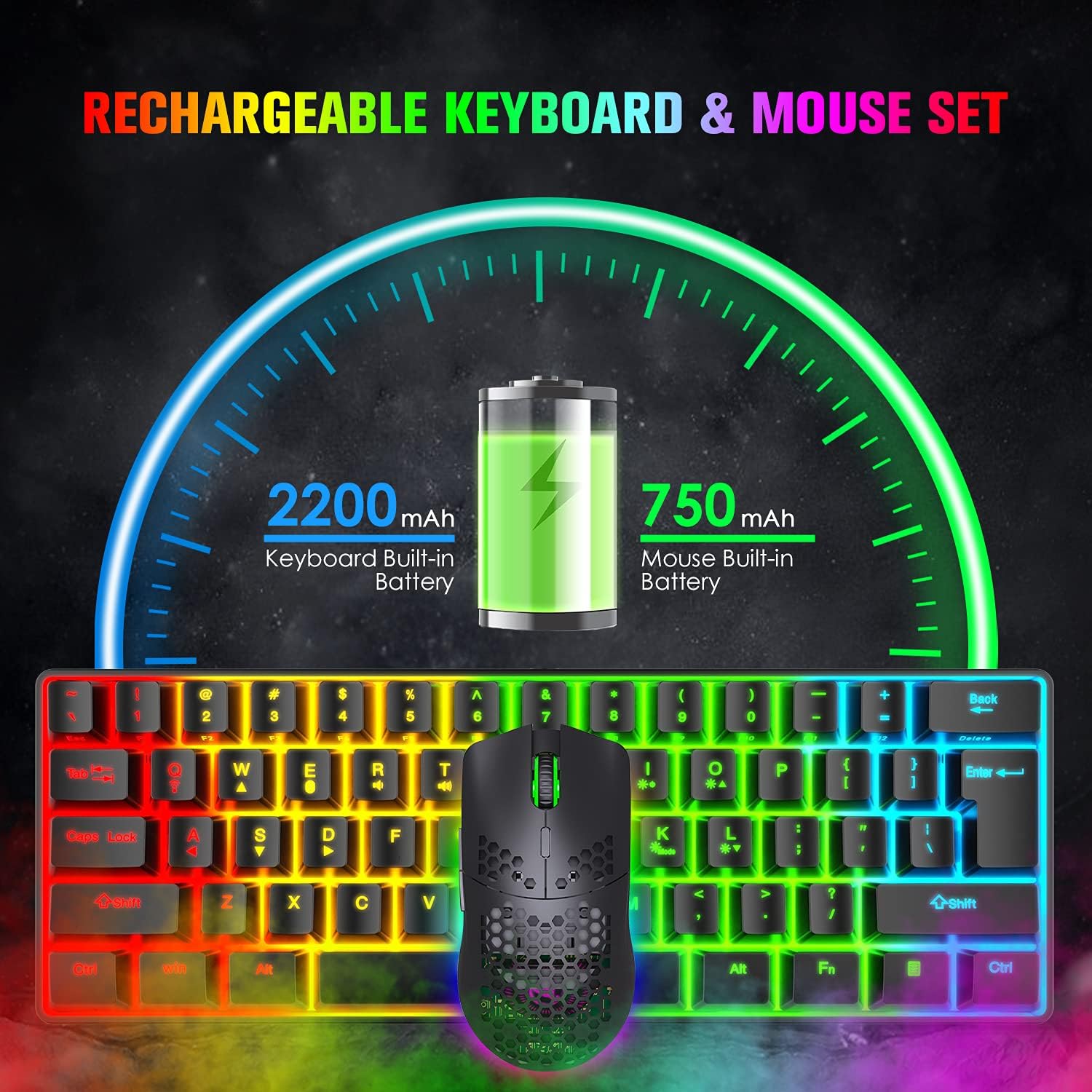 Rechargeable Bluetooth 5.0 Wireless/2.4G USB Wired Dual-mode... - Image 3