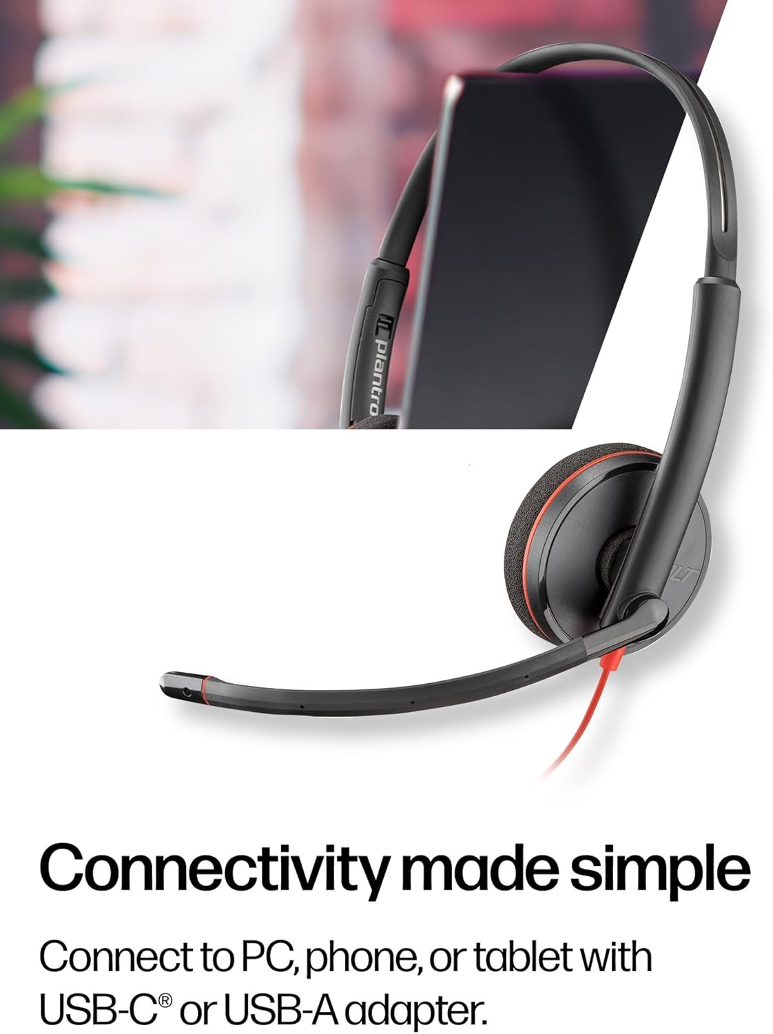 Poly Blackwire 3220 Wired Headset with Mic, Hi-Fi Stereo Sou... - Image 7