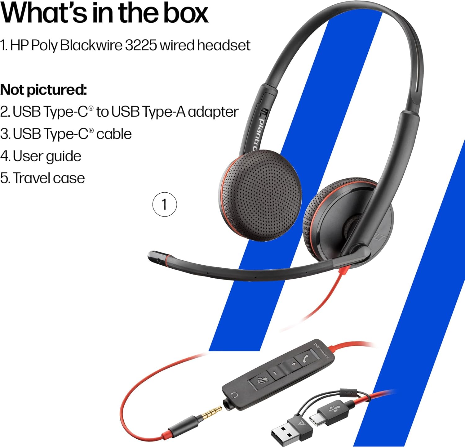 Poly Blackwire 3225 Wired Headset - Noise-Canceling Mic – St... - Image 8