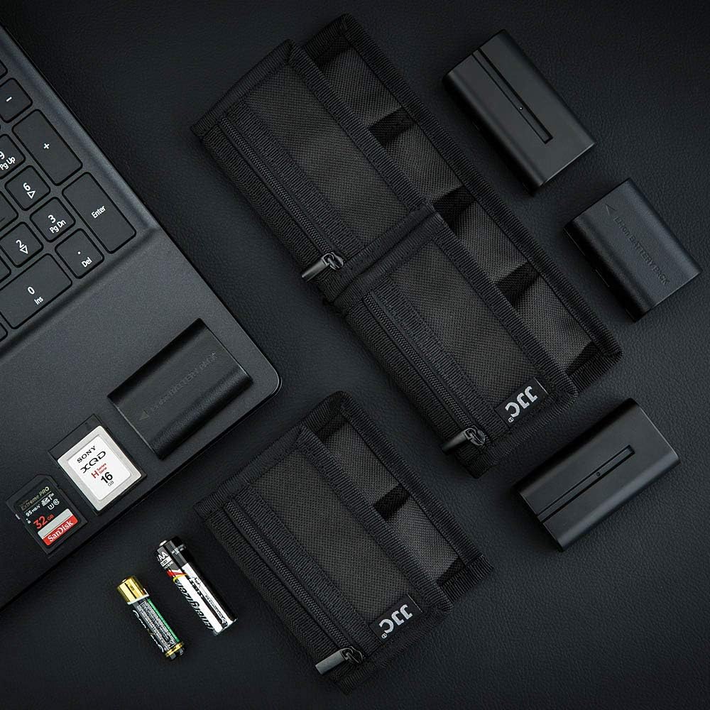 JJC Nylon Battery Pouch Camera Battery Case (4 Pocket) SD Me... - Image 5