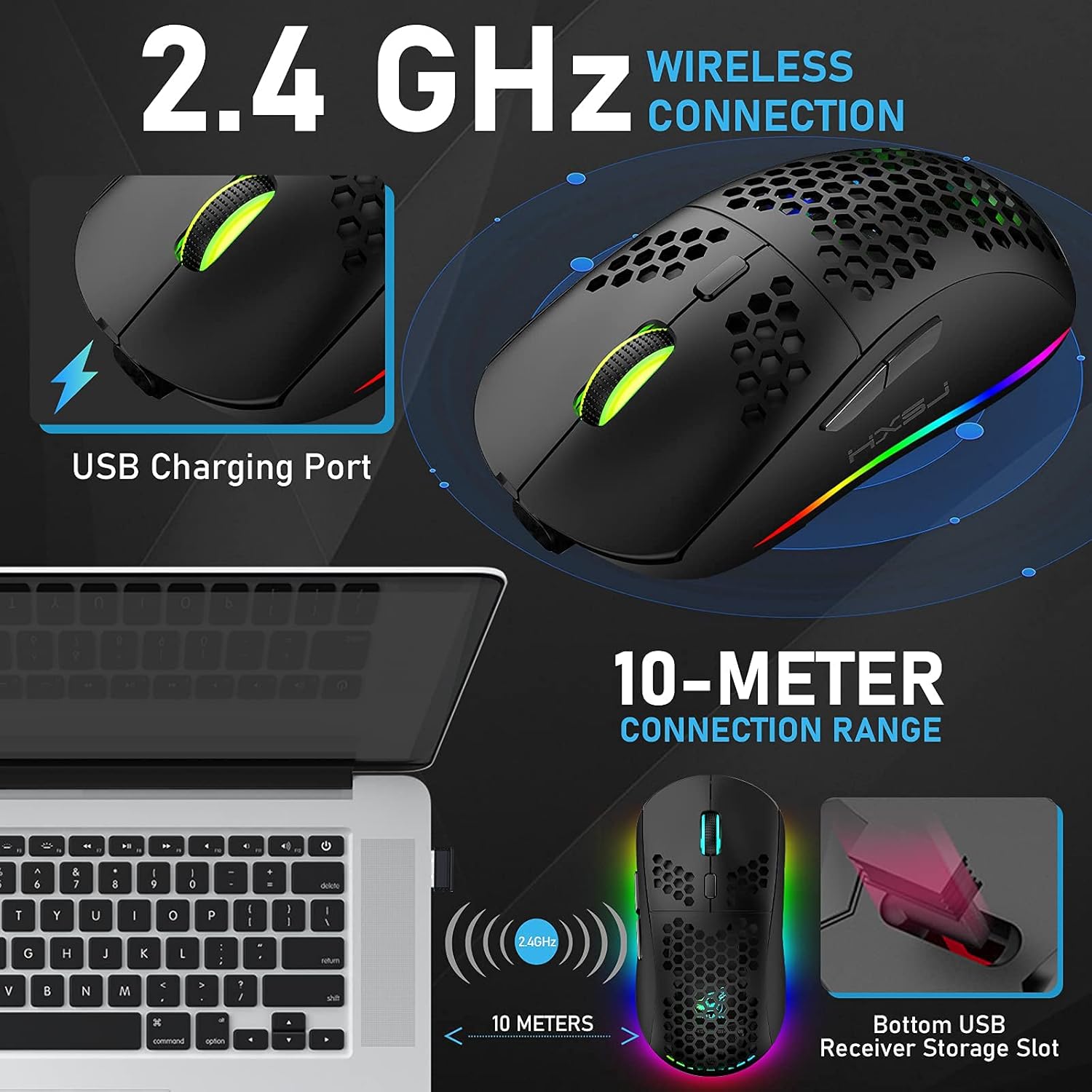 Rechargeable Bluetooth 5.0 Wireless/2.4G USB Wired Dual-mode... - Image 5