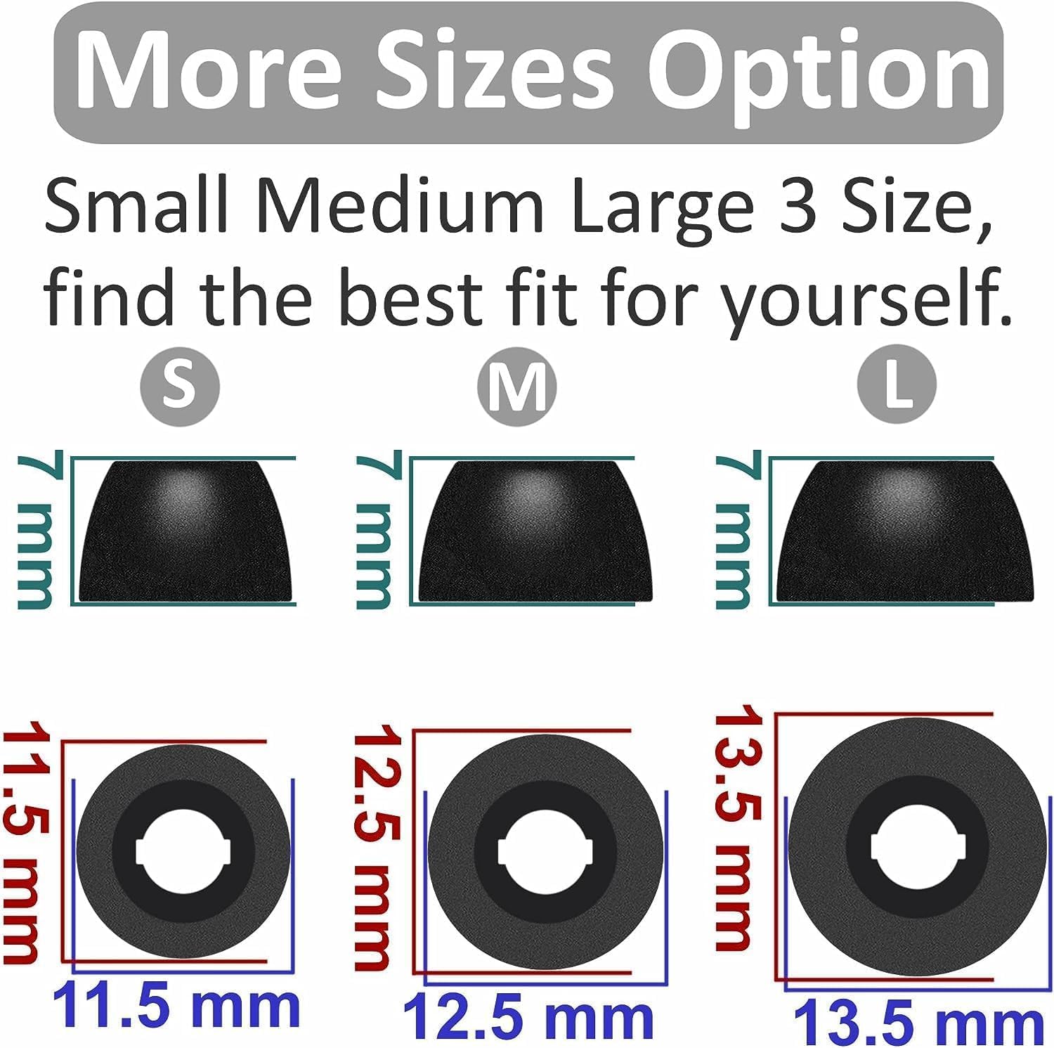 Replacement Memory Foam Ear Tips Compatible with Bose New Qu... - Image 5