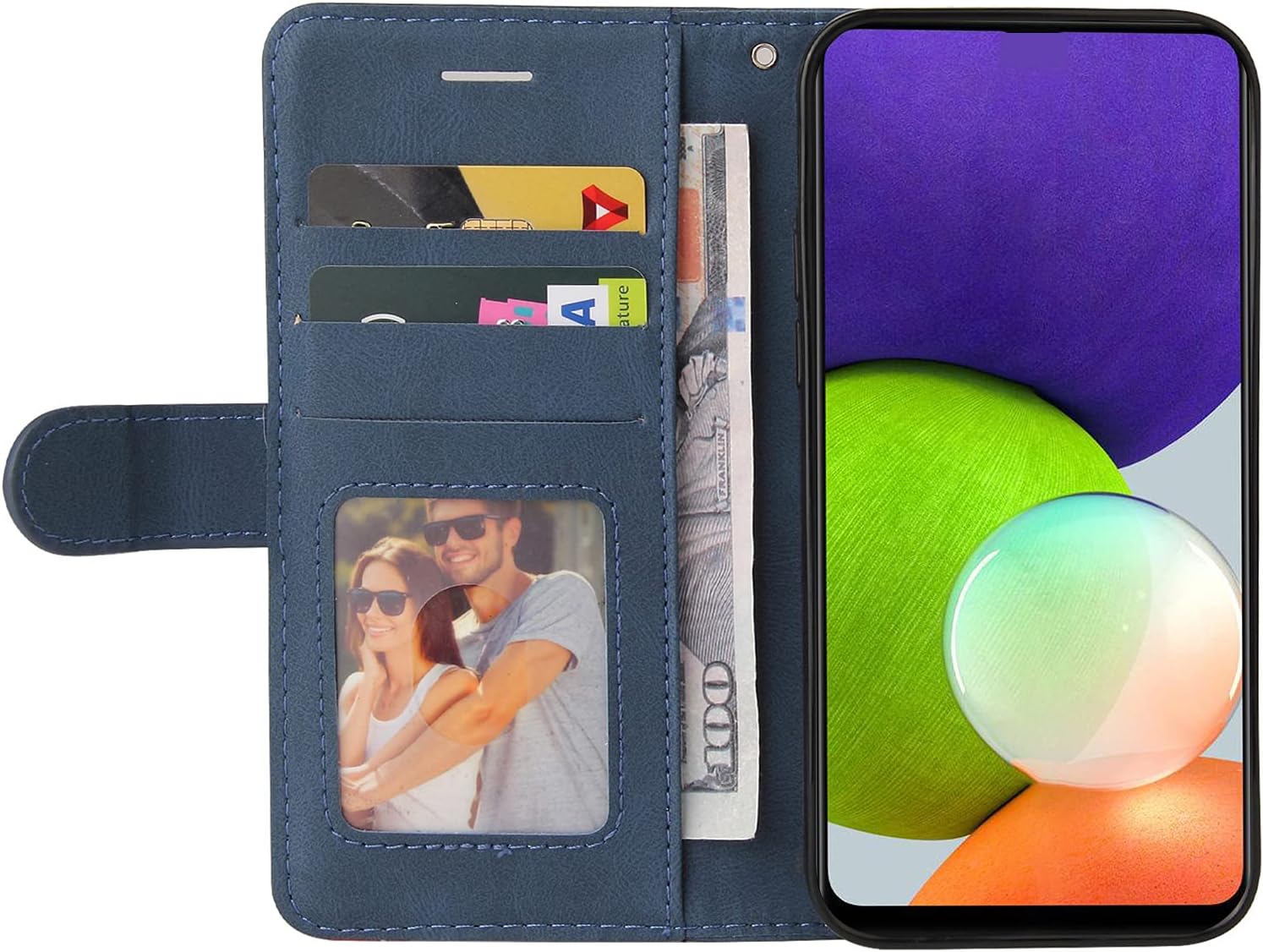 Samsung A6 Case Geometric, Shockproof Wallet Case PU Leather... - Image 3