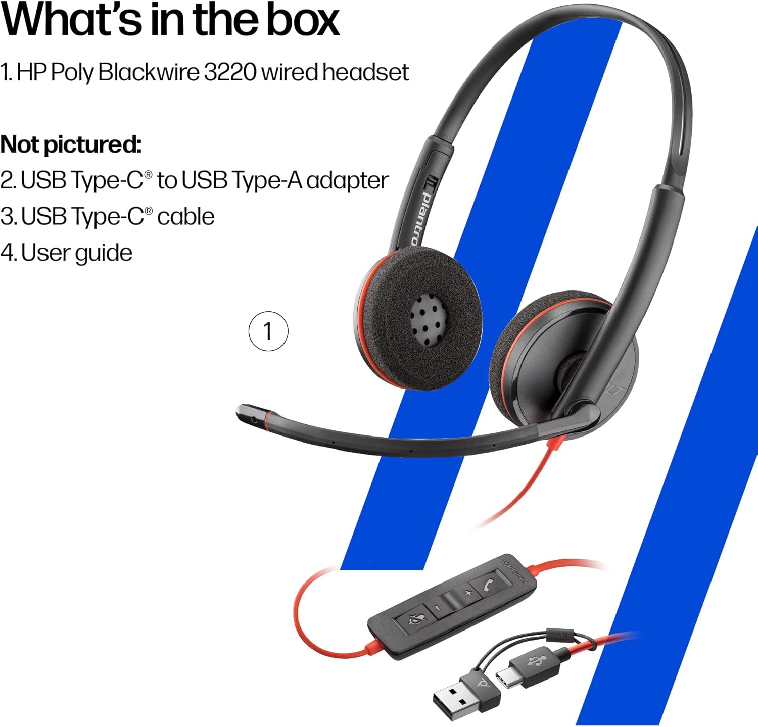 Poly Blackwire 3220 Wired Headset with Mic, Hi-Fi Stereo Sou... - Image 9