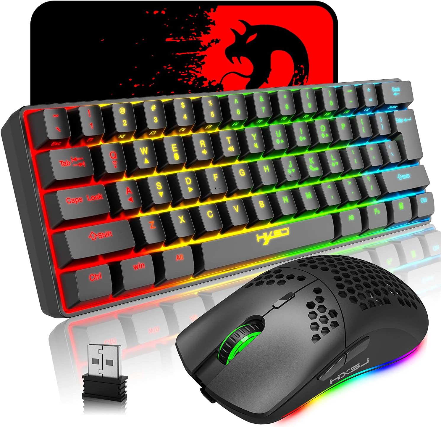 Rechargeable Bluetooth 5.0 Wireless/2.4G USB Wired Dual-mode... - Image 2