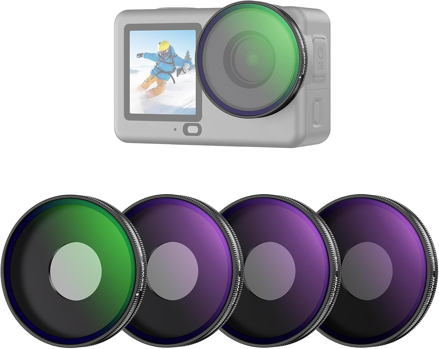 NEEWER CPL + ND Filter Set Compatible with DJI Osmo Action 6...