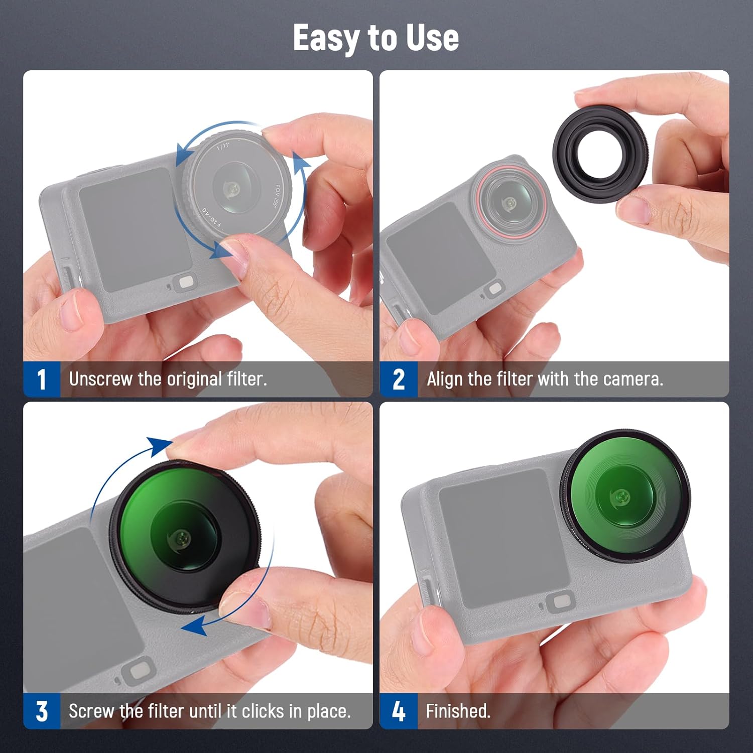 NEEWER CPL + ND Filter Set Compatible with DJI Osmo Action 6... - Image 7