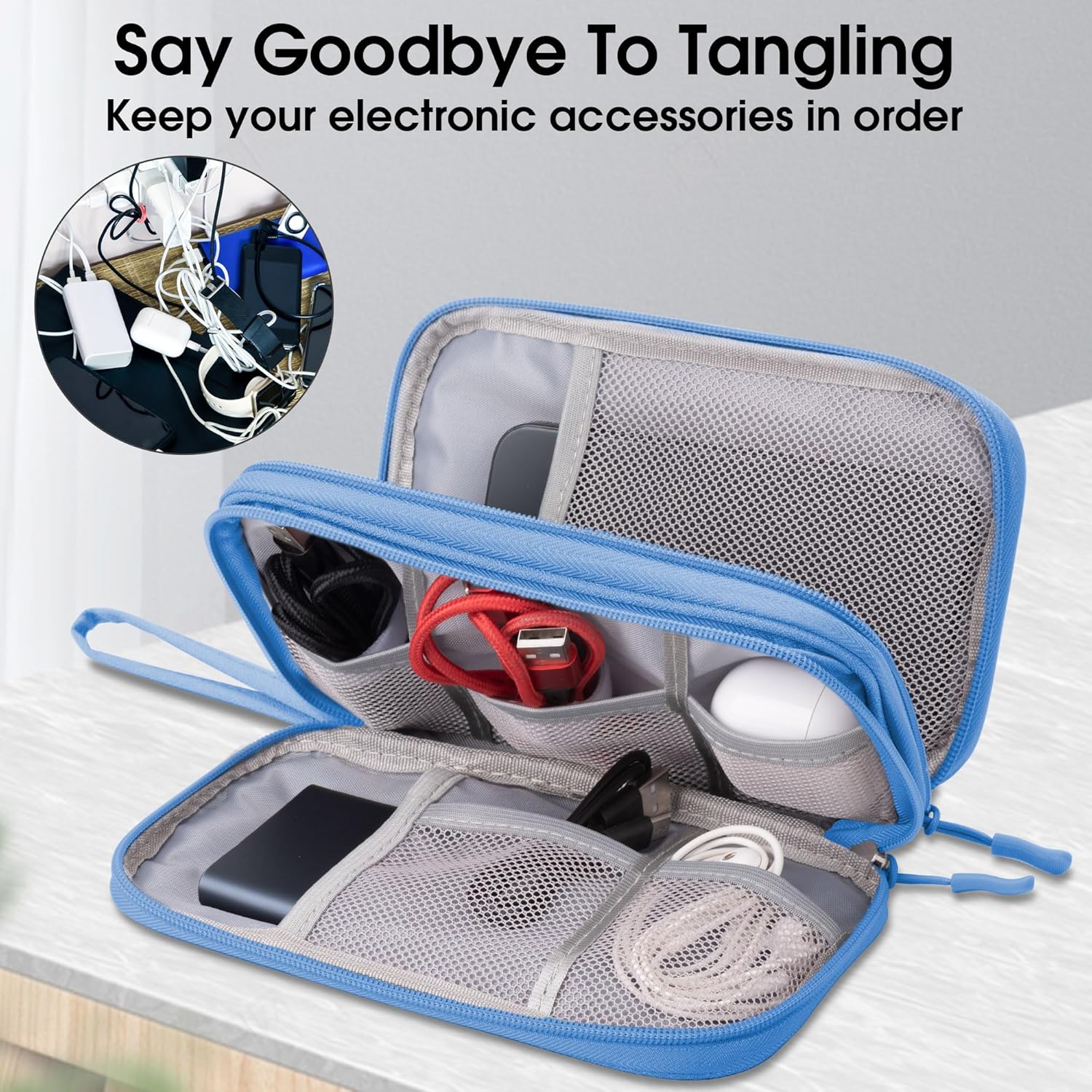 Arae Electronic Accessories Organizer, Travel Essentials Cab... - Image 7