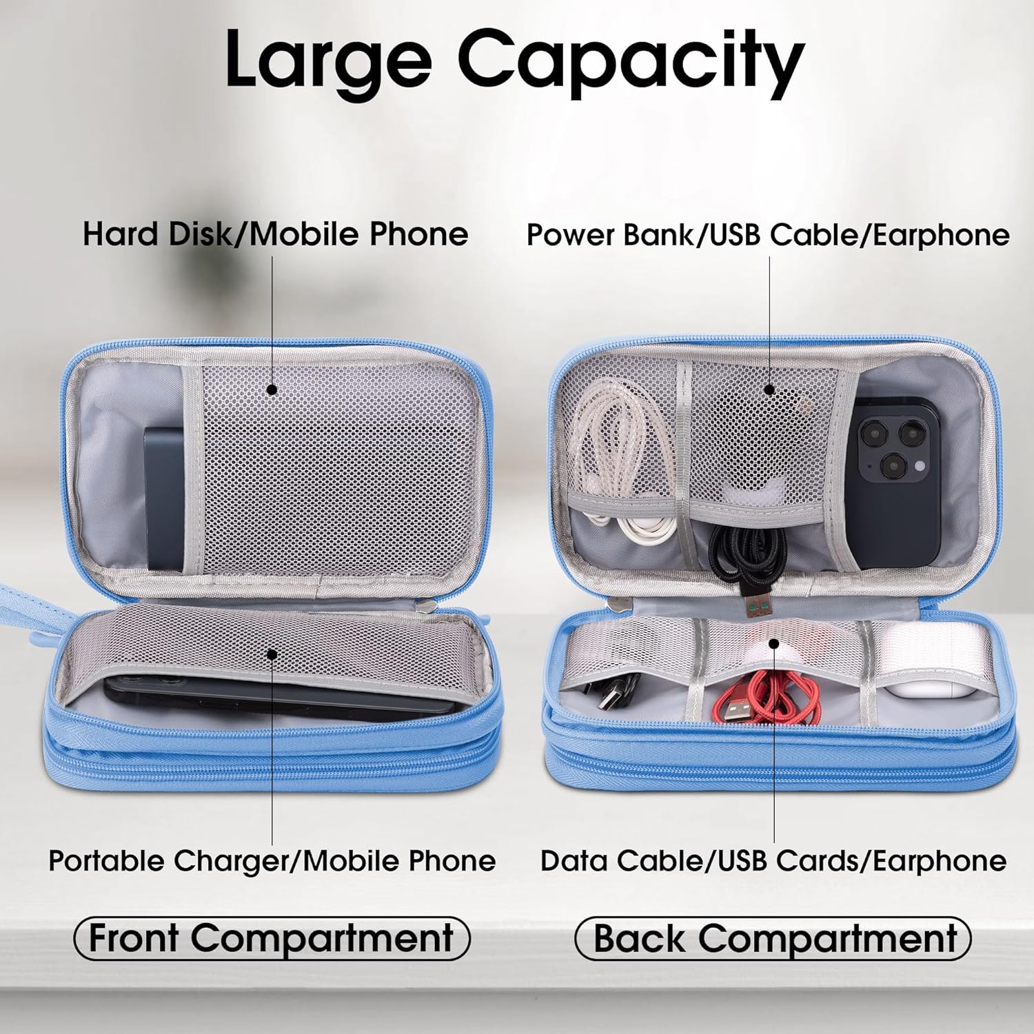 Arae Electronic Accessories Organizer, Travel Essentials Cab... - Image 5