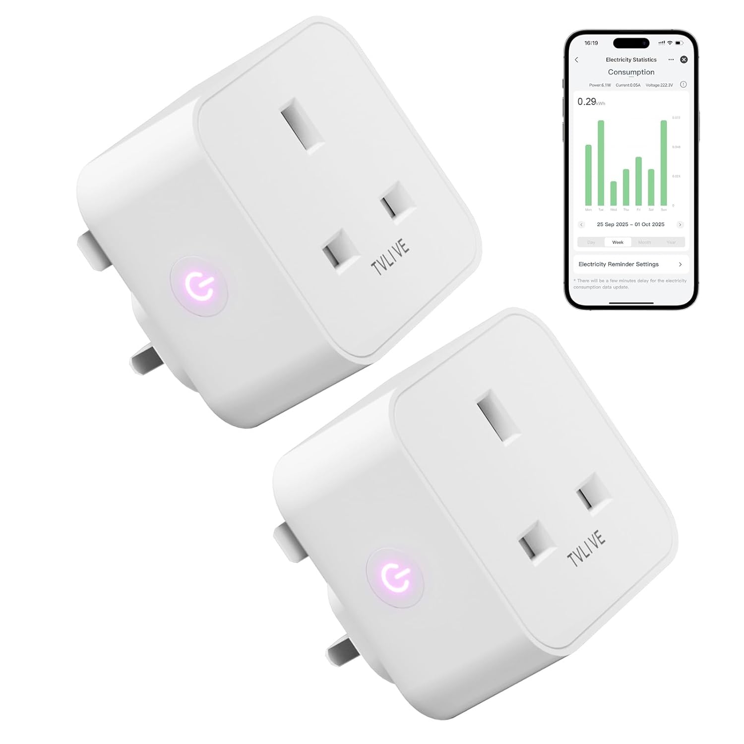 Smart Plug, TVLIVE 2 Pack Smart Plugs Work that with Alexa (... - Image 2