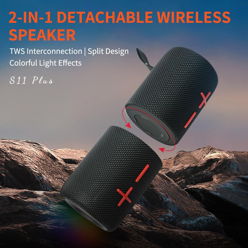 CYBORIS 2 in 1 Portable Splittable 40W Dual Bluetooth Speake... - Image 4