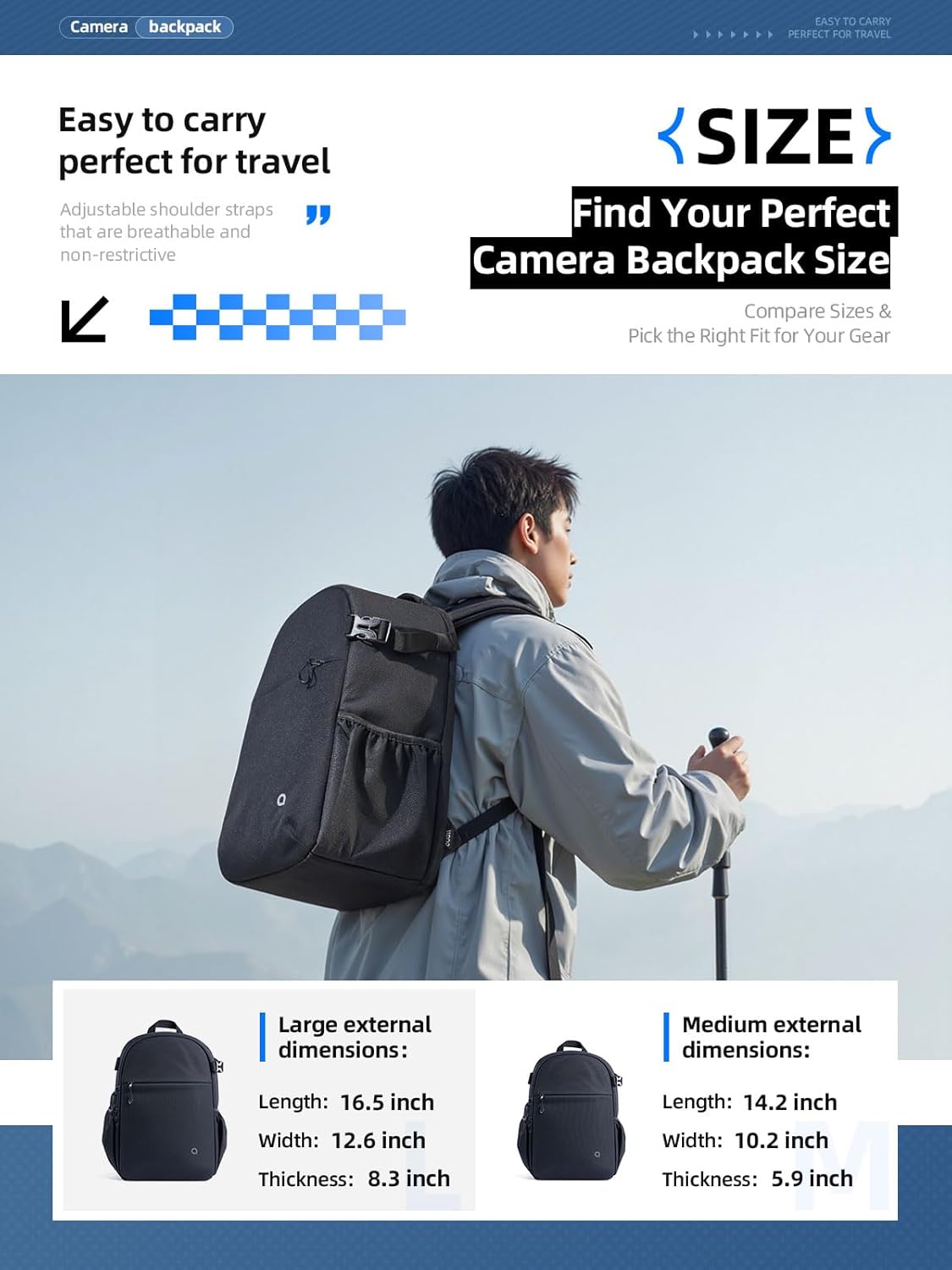 llano Camera Backpack for DSLR/SLR/Mirrorless – Water-Resist... - Image 8