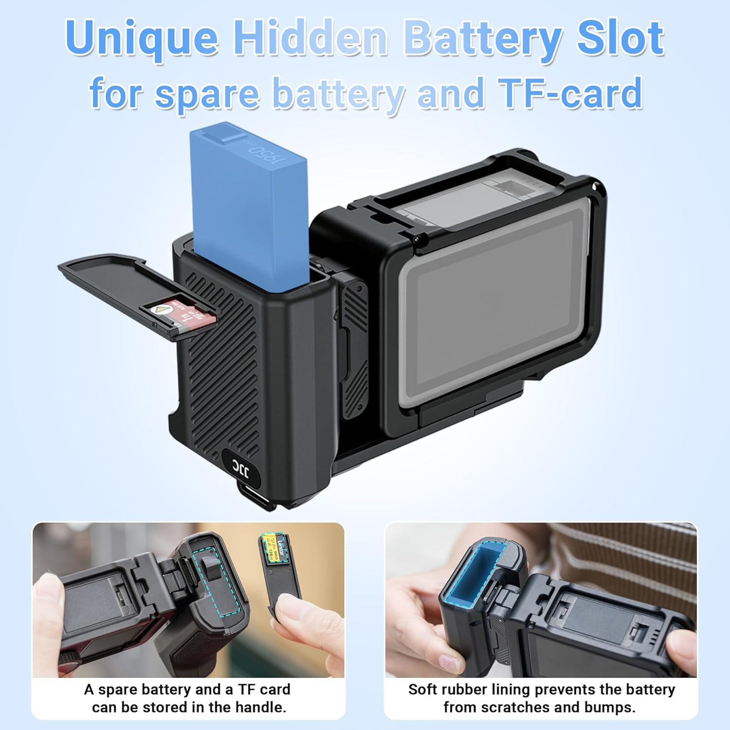 JJC Osmo Action 6 Cage Street Grip Kit,Aluminium Protective ... - Image 3