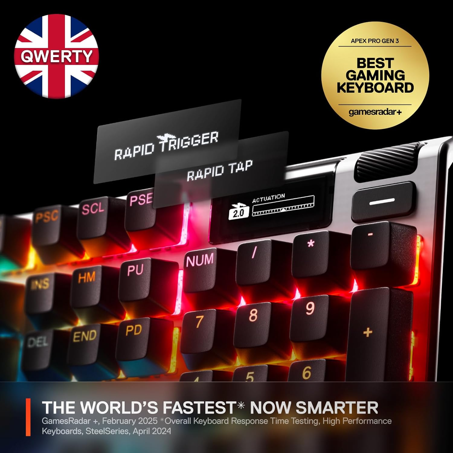 SteelSeries Apex Pro Gen 3 - Gaming Keyboard - Hall Effect S... - Image 4