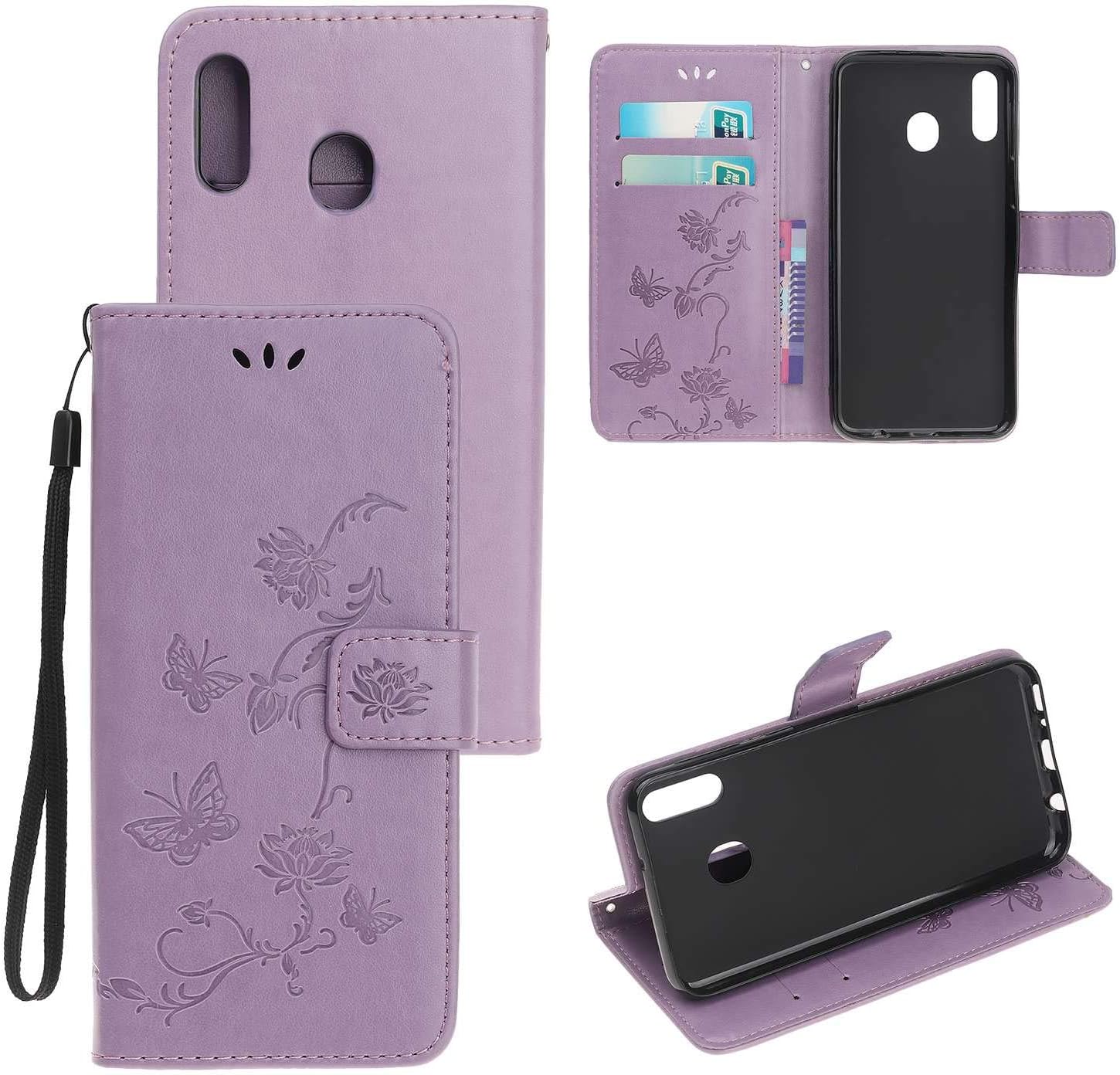 Samsung Galaxy A20E Case Flip Cover PU Leather Wallet Lotus ... - Image 6