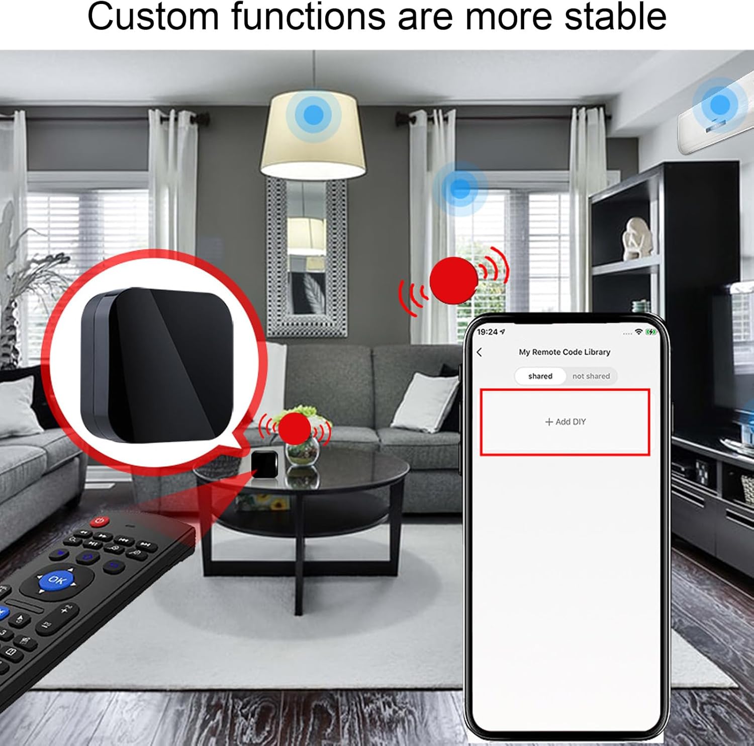 Mini Smart Remote Control, Universal IR RF Remote Control, S... - Image 4