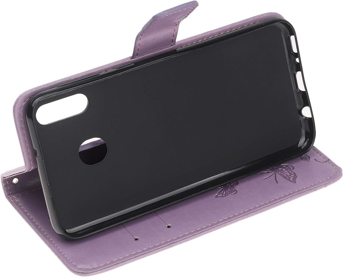 Samsung Galaxy A20E Case Flip Cover PU Leather Wallet Lotus ... - Image 4