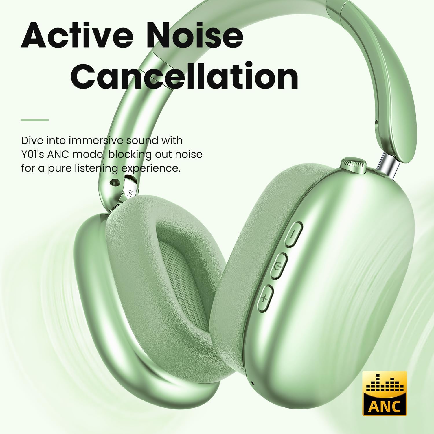 Wentronic Y01 Wireless Over Ear Headphones, Noise Canceling ... - Image 3