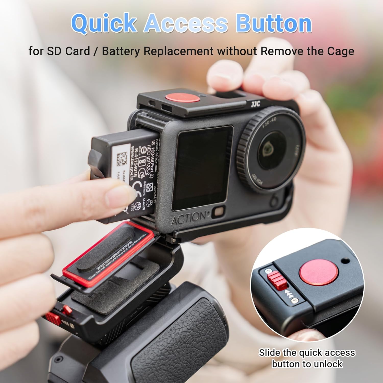 JJC Osmo Action 6 Cage Street Grip Kit,Aluminium Protective ... - Image 8