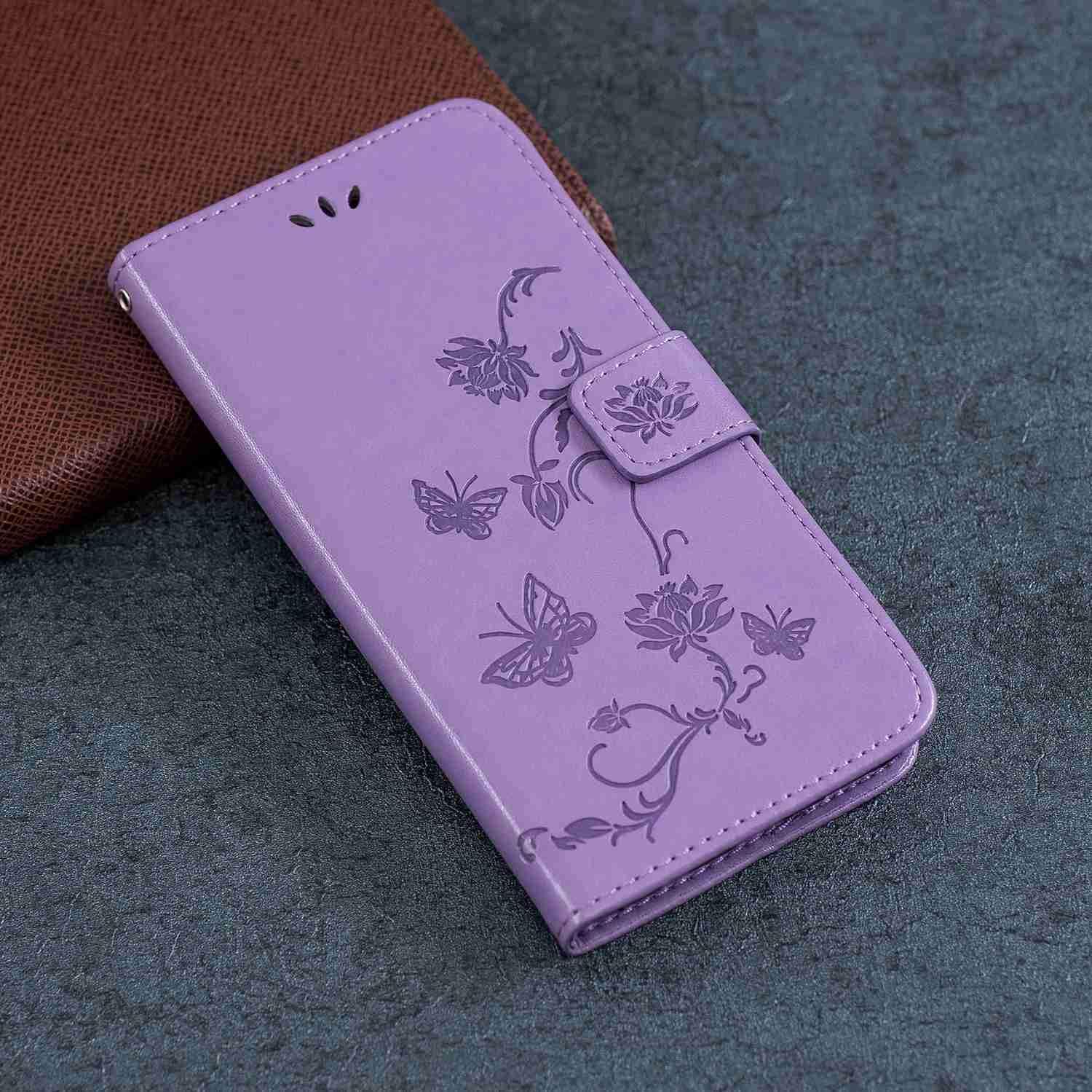 Samsung Galaxy A20E Case Flip Cover PU Leather Wallet Lotus ... - Image 8