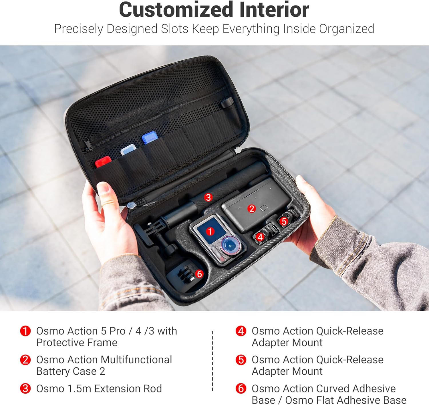 EVA Hard Shell Osmo Action 5 Pro Case,Carrying Bag for DJI O... - Image 2