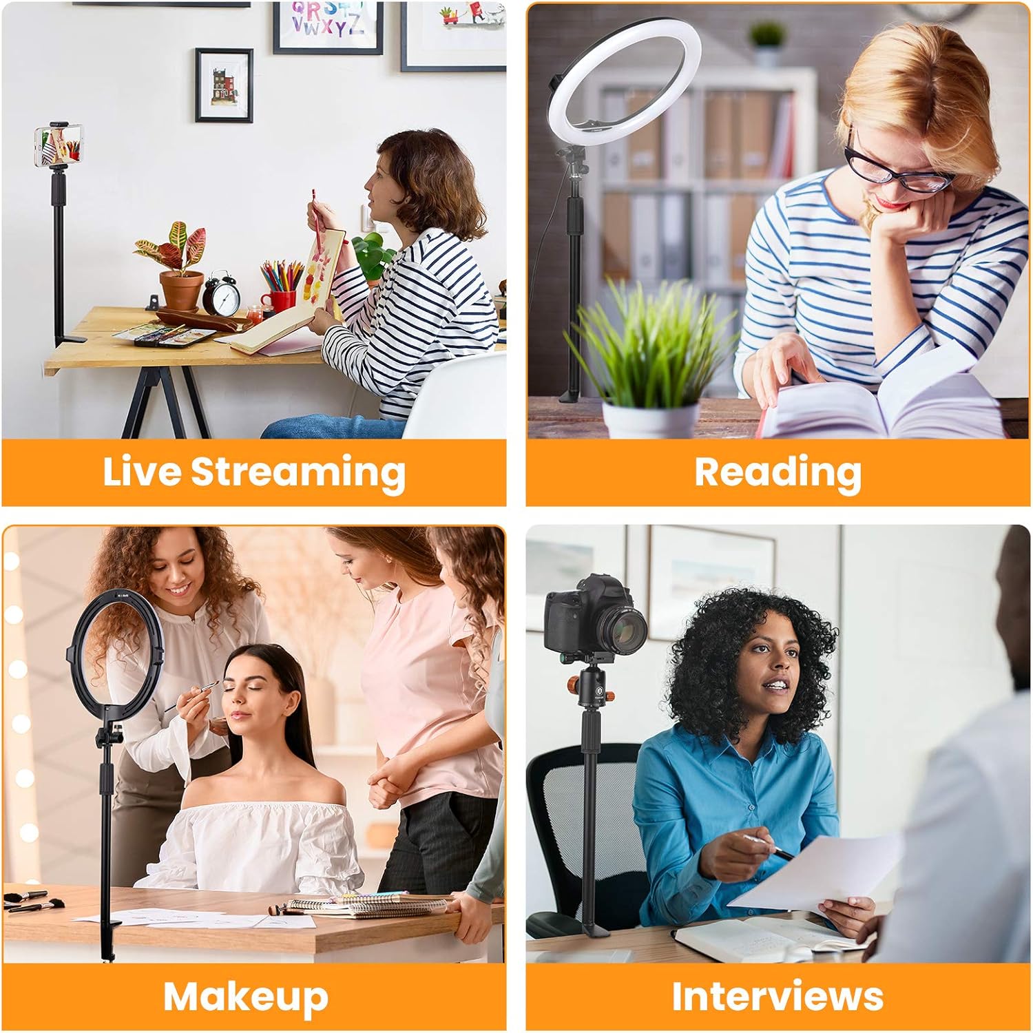 TARION Tabletop Light Stand Clip - 35-63cm Adjustable Metal ... - Image 3