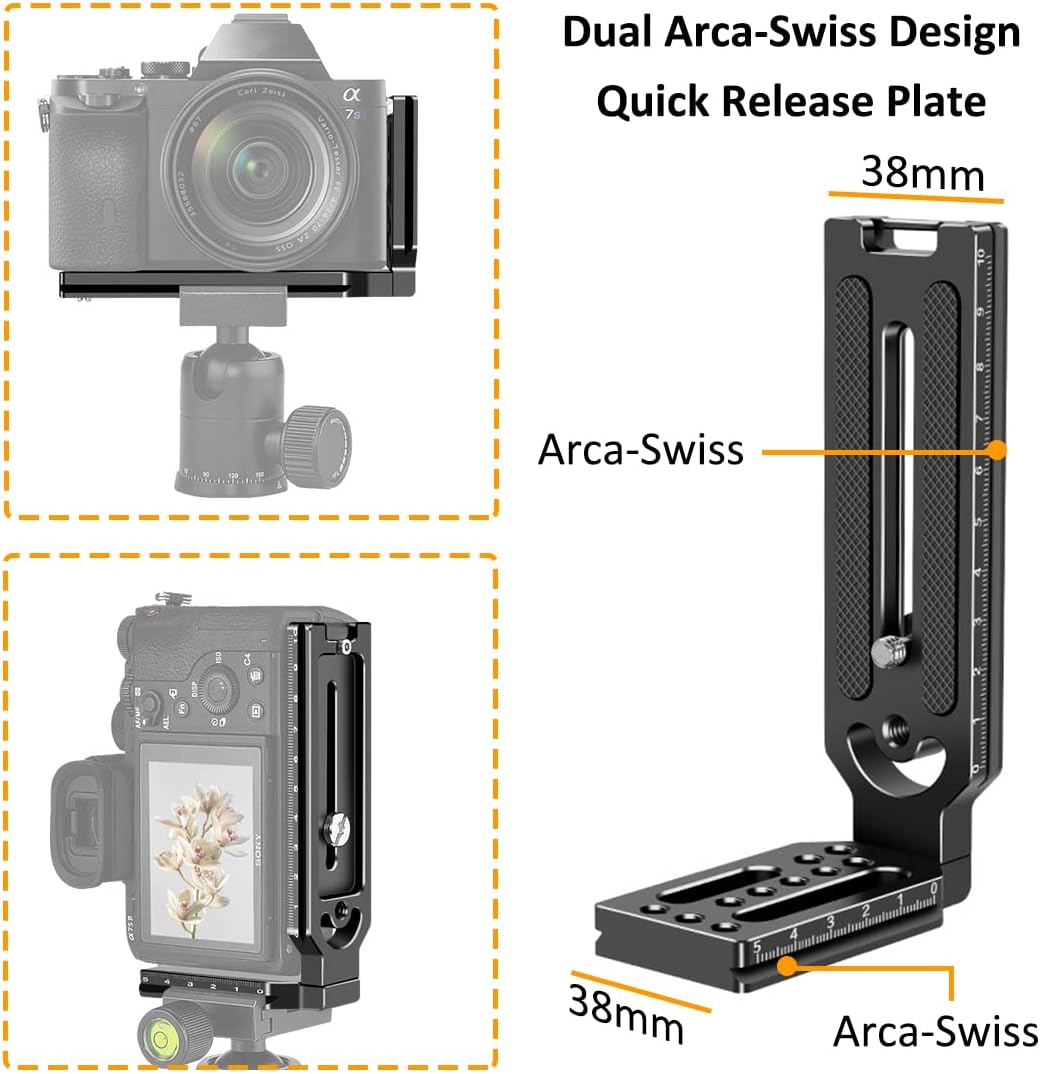 DSLR L Bracket Horizontal Vertical Camera Mount Tripod Quick... - Image 4