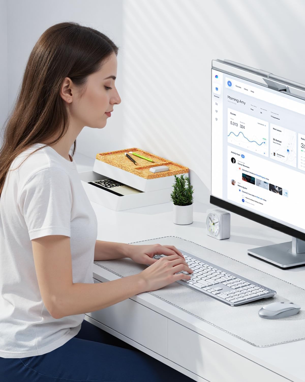 seenda Wireless Keyboard and Mouse Set, SK38 Ultra Slim Quie... - Image 3