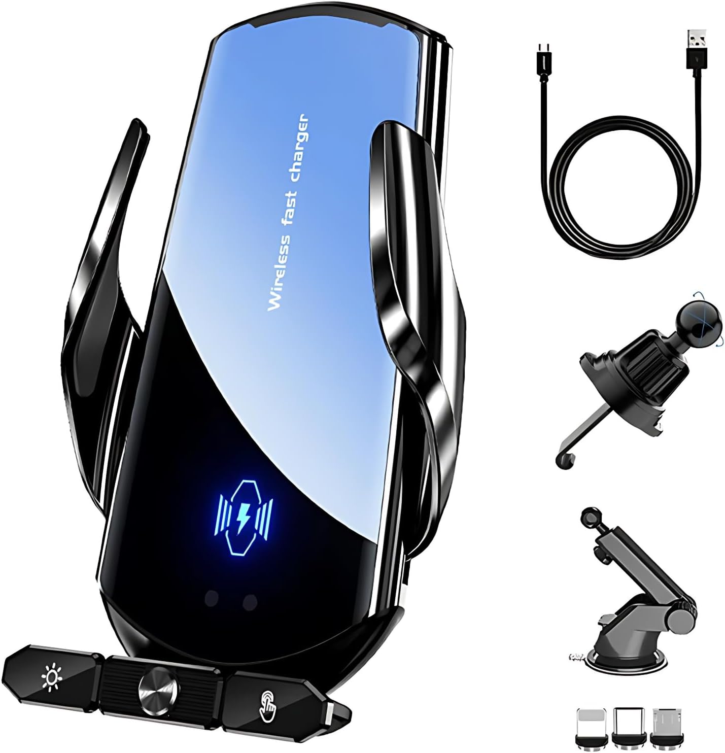 Wireless Car Charger, 15W Fast Qi Charging, Car Phone Holder... - Image 2