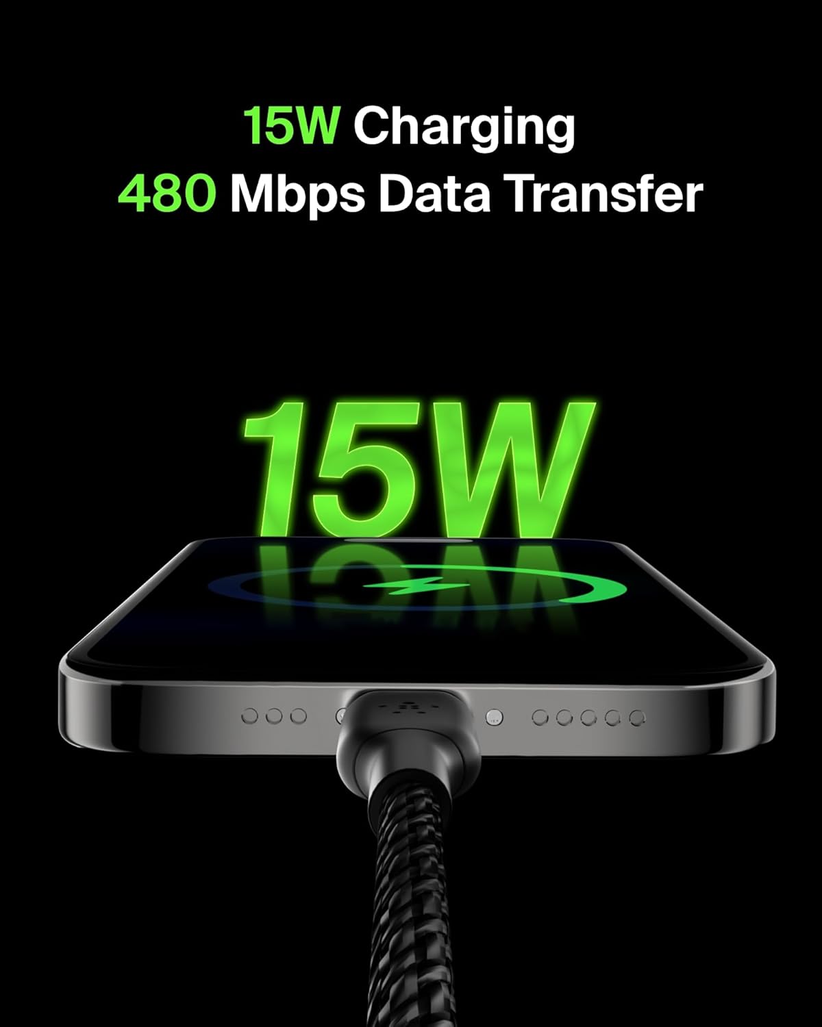 Belkin BoostCharge Braided USB C charger cable, USB-C to USB... - Image 3