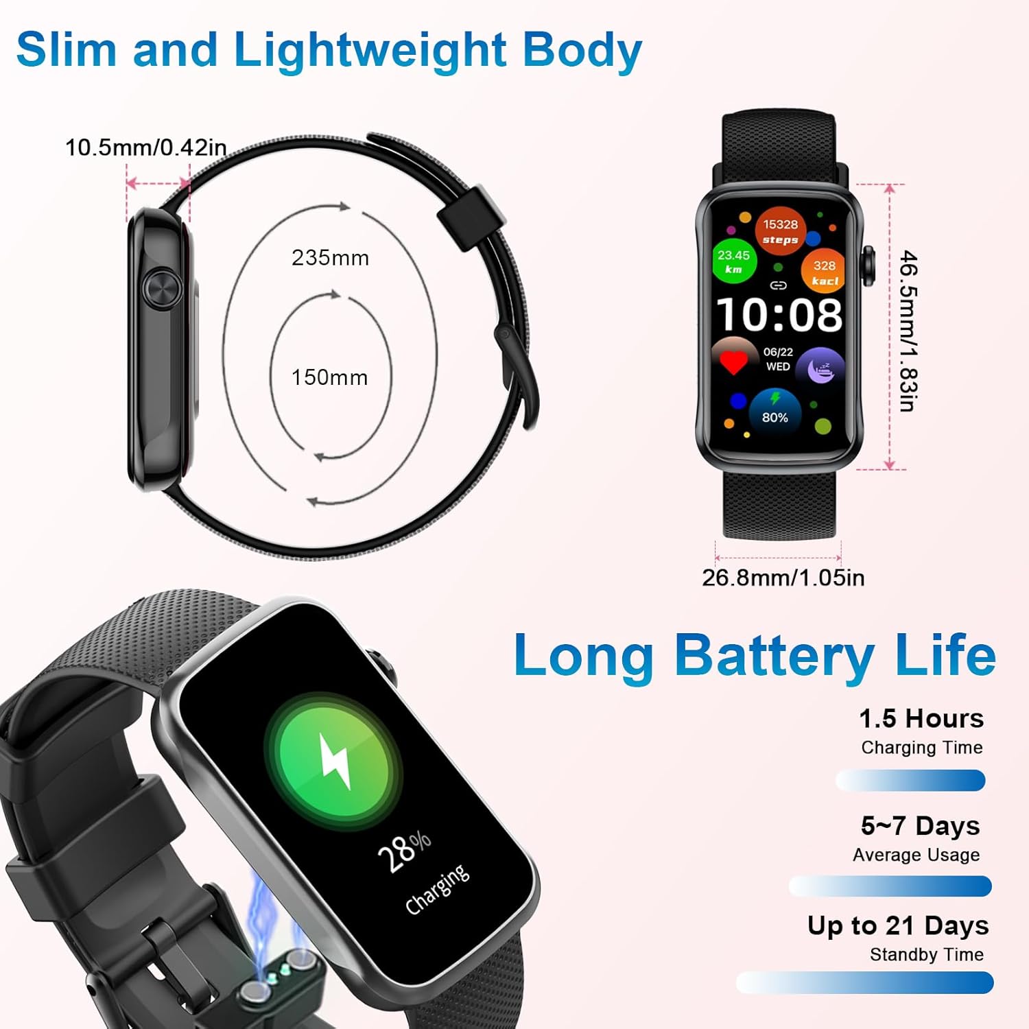 2026 Smart Watch for Men Women, 24/7 Healthy Fitness Tracker... - Image 8