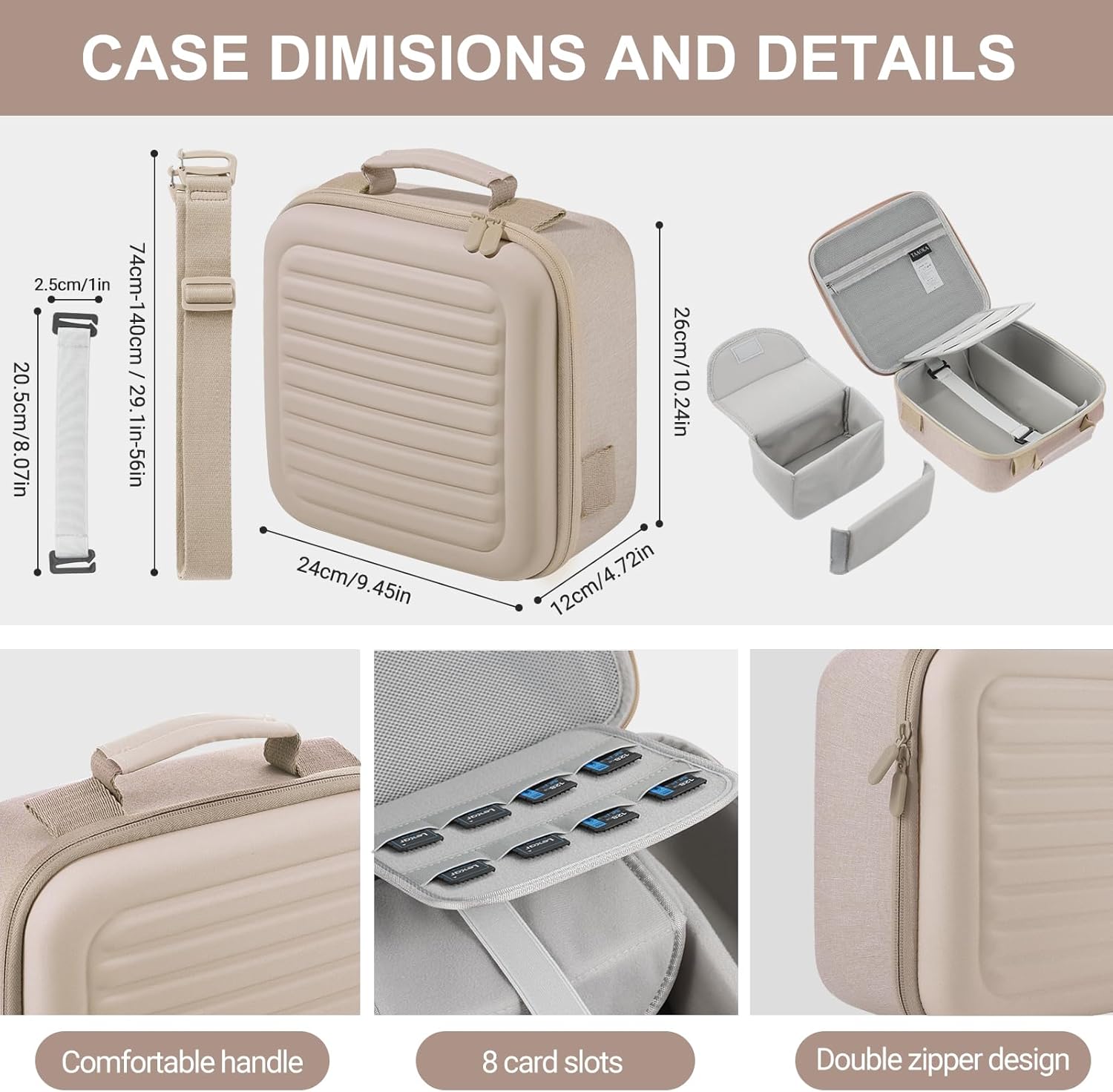 Camera Case Compatible with Canon EOS Rebel T7/R50/R6 Mark I... - Image 6