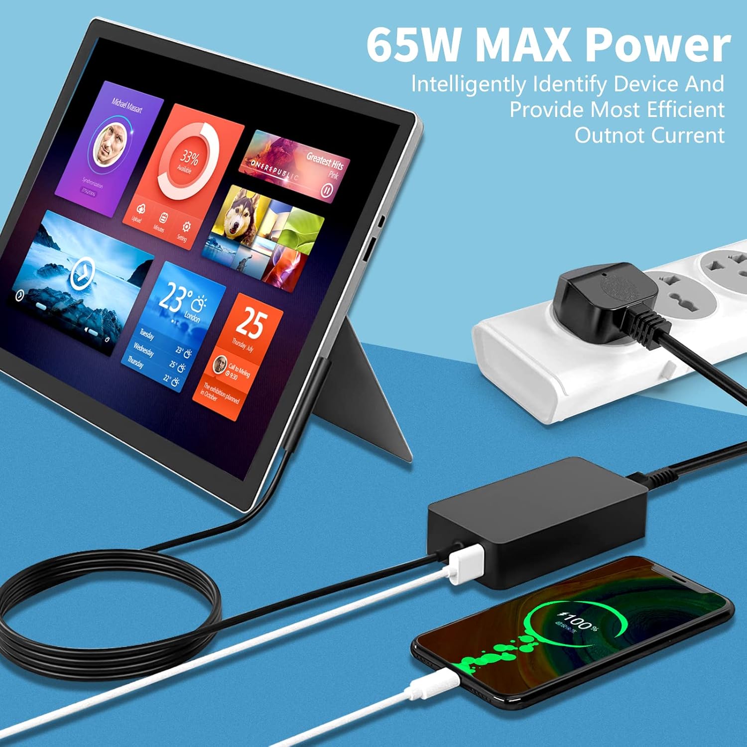 Surface Pro Charger, 65w Microsoft Surface Charger for Surfa... - Image 6