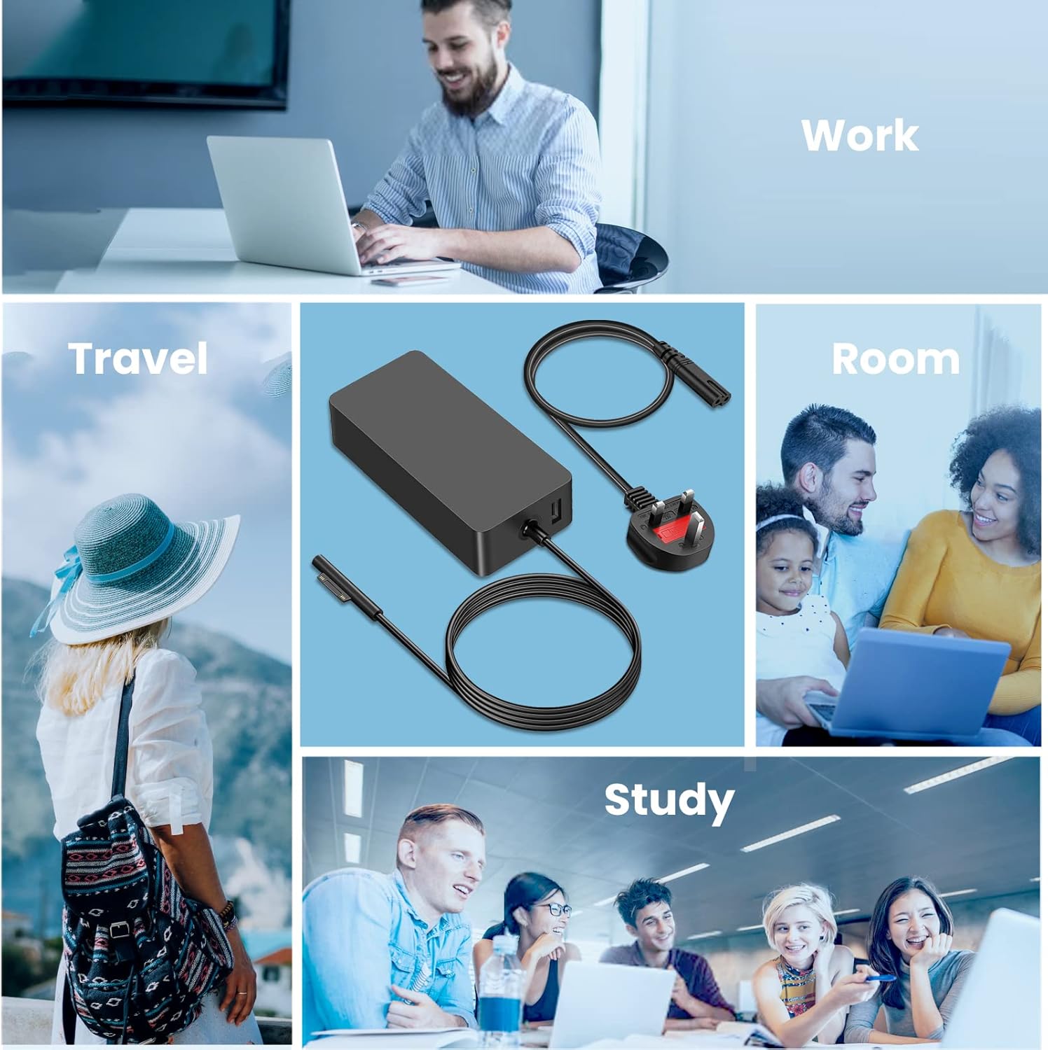 Surface Pro Charger, 65w Microsoft Surface Charger for Surfa... - Image 8